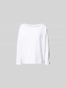 Juvia Oversized Sweatshirt aus Baumwoll-Mix in Weiss, Größe M