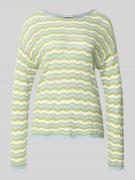 More & More Strickpullover mit Rundhalsausschnitt in Hellblau, Größe 3...