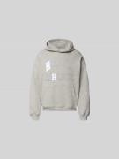 RHUDE Oversized Hoodie mit Logo-Stitching in Hellgrau, Größe L