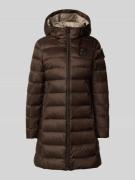 Blauer USA Daunenmantel mit Kapuze Modell 'AGNES' in Dunkelbraun, Größ...