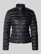 Blauer USA Steppjacke mit Stehkragen Modell 'MOON' in Black, Größe M