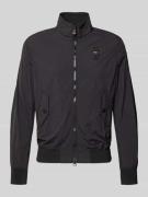 Blauer USA Jacke mit Pattentaschen Modell 'Alwin' in Black, Größe L