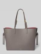 FURLA Tote Bag mit Logo-Applikation Modell 'Ava' in Graphit, Größe 1