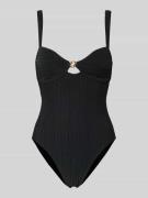 BOSS Badeanzug mit Logo-Detail Modell 'DOUBLE B' in Black, Größe M