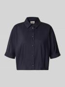 ROBE LÉGÈRE Regular Fit Hemdbluse mit Hemdblusenkragen in Marine, Größ...