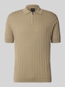 ARMANI EXCHANGE Regular Fit Poloshirt mit Reißverschluss in Sand, Größ...
