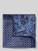 Verugia Einstecktuch aus Leinen-Mix mit Seiden-Anteil in Blau, Größe 1