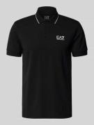 EA7 Emporio Armani Regular Fit Poloshirt mit Logo-Print in Black, Größ...