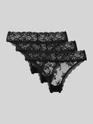 DORINA String aus Spitze Modell 'LANA LACE' im 3er-Pack in Black, Größ...