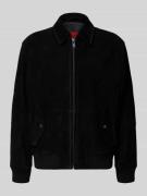 HUGO Super Slim Fit Lederjacke aus Ziegenleder Modell 'Lemai' in Black...