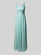TROYDEN COLLECTION Abendkleid in Wickel-Optik in Mint Melange, Größe 3...