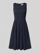 ROBE LÉGÈRE Knielanges Kleid mit Rundhalsausschnitt in Marine, Größe 3...