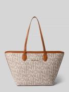 VALENTINO BAGS Shopper mit Logo-Muster und Label-Applikation in Cognac...