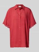 WATERCULT Relaxed Fit Bluse mit Lochstickerei an den Ärmeln in Koralle...