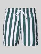 Shiwi Regular Fit Badehose mit Label-Patch in Dunkelgruen, Größe XXL