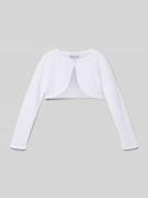 DANAMADE Bolero mit Bordüre in Weiss, Größe 128