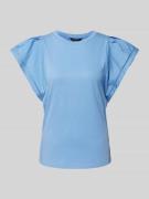 Lauren Ralph Lauren T-Shirt mit Lochstickerei in Sky, Größe XXL
