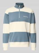 Marc O'Polo Denim Relaxed Fit Troyer aus reiner Baumwolle in Hellblau,...