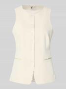 V by Vera Mont Weste mit Rundhalsausschnitt und Paspeltaschen in Hellg...