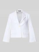Windsor Blazer aus Leinen-Mix mit Reverskragen in Weiss, Größe 36