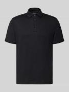 OLYMP Level Five Regular Fit Poloshirt aus Leinen-Elasthan-Mix in Blac...