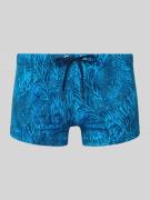 HOM Badehose im Allover-Look Modell 'Panarea' in Blau, Größe L