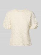 Rich & Royal Blusenshirt mit Stitchings und Puffärmeln in Ecru, Größe ...