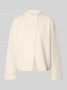 Rich & Royal Jacke Viskose-Mix mit Knopfverschluss in Ecru, Größe L