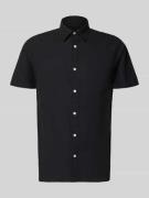 Jack & Jones Regular Fit Freizeithemd aus Baumwoll-Leinen-Mix in Black...