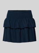 Only Ausgestellter Mini-Rock aus Viskose-Leinen-Mix Modell 'GOA' in Ma...