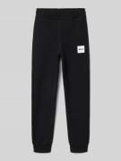 Boss Regular Fit Sweatpants aus Baumwoll-Mix in Black, Größe 152