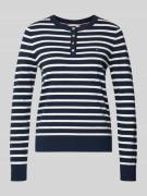 Tommy Hilfiger Regular Fit Langarmshirt aus Baumwoll-Mix in Marine, Gr...