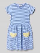 DANAMADE Regular Fit Shirtkleid mit Ziersteinbesatz in Bleu, Größe 104