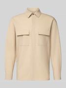 DIGEL Relaxed Fit Hemdjacke mit Schurwoll-Anteil Model 'Arion' in Beig...