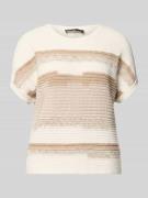 monari Strickshirt mit Kappärmeln und Rundhalsausschnitt in Ecru, Größ...