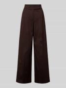 Windsor Stoffhose mit französischen Eingrifftaschen in Dunkelbraun, Gr...