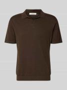 SELECTED HOMME Regular Fit Poloshirt aus Baumwoll-Leinen-Mix Modell 'M...
