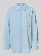 Noisy May Oversized Jeansbluse mit Brusttasche Modell 'KATRI' in Jeans...