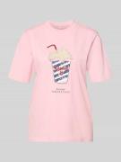 Only Regular Fit T-Shirt aus reiner Bio-Baumwolle Modell 'BURST' in Ro...