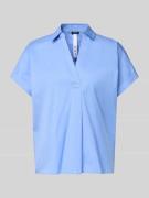 JOOP! Regular Fit Bluse mit V-Ausschnitt Modell 'Basilia' in Blau, Grö...