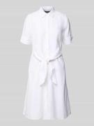 Lauren Ralph Lauren Körpernahes Blusenkleid aus reinem Leinen in Weiss...