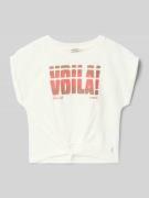 Garcia Regular Fit T-Shirt mit Motiv-Print in Weiss, Größe 140