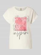 Soyaconcept T-Shirt mit fixiertem Ärmelaufschlag Modell 'RINA' in Rosa...