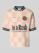 PROHIBITED Strickshirt mit Label-Stitching Modell 'Victory' in Rosa, G...