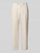 Christian Berg Men Leinenhose mit Gesäßtaschen in Beige, Größe 110