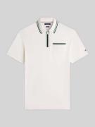 Tommy Hilfiger Regular Fit Poloshirt aus Frottee in Offwhite, Größe L