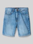 CARS JEANS Straight Fit Shorts mit Logo-Patch in Blau, Größe 152