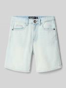 CARS JEANS Straight Fit Shorts mit Logo-Patch in Hellblau, Größe 152