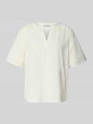 FREE/QUENT Regular Fit Bluse mit V-Ausschnitt Modell 'Ane' in Offwhite...