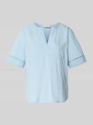 FREE/QUENT Regular Fit Bluse mit V-Ausschnitt Modell 'Ane' in Hellblau...